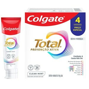CREME DENTAL COLGATE TOTAL CLEAN MINT 90G 4 UNIDADES PREÇO ESPECIAL