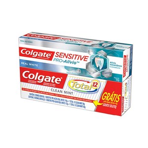 Creme Dental Colgate Sensitive Pro-Alívio 110G Grátis Creme Dental Colgate Total12 Clean Mint 90G
