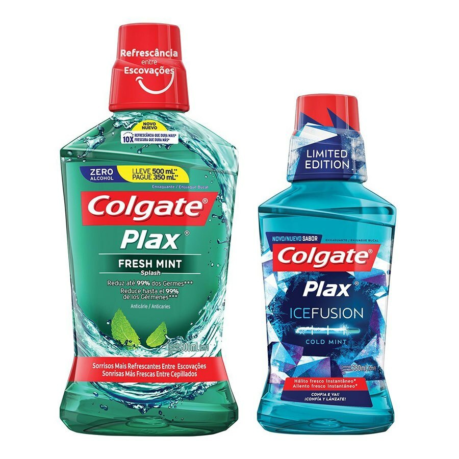 enxaguante bucal colgate plax fresh mint 250ml