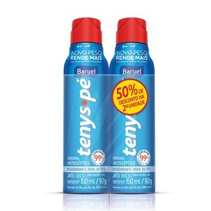 Kit Desodorante Para Os Pés Tenys Pé Baruel Original Jato Seco 92G Ganhe 50% Desconto Na Segunda Unid