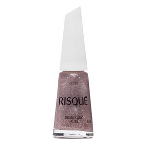 ESMALTE RISQUÉ GLITTER GRANULADO ROSÉ 8ML