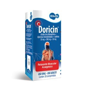 Dipirona + Orfenadrina + Cafeína - Doricin 30 Comprimidos