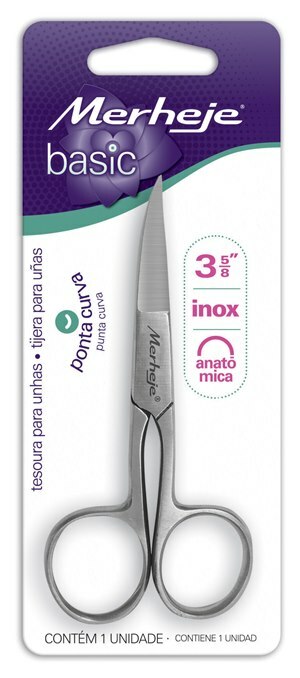 Tesoura Para Unhas Merheje Basic Ponta Curva