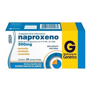 Naproxeno 500Mg 10 Comprimidos - Teuto - Genérico (Naprosyn-Bayer)