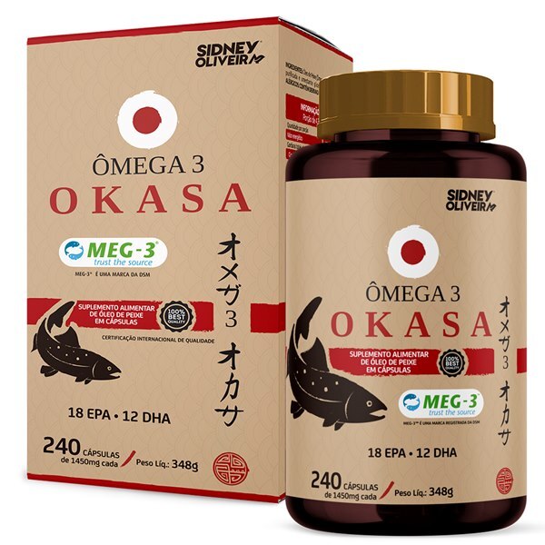 \u00d4MEGA 3 1000MG OKASA 240 C\u00c1PSULAS SIDNEY OLIVEIRA - Ultrafarma