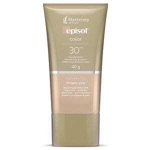Protetor Solar Episol Color Loção Fps30 Pele Extra Clara 40G
