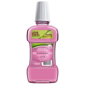Antisséptico Bucal Sensitive Sidney Oliveira Leve 500Ml Pague 350Ml