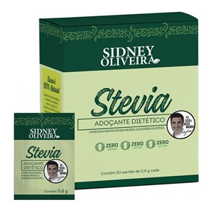 Adoçante Stevia Edu Guedes Sidney Oliveira 50 Envelopes