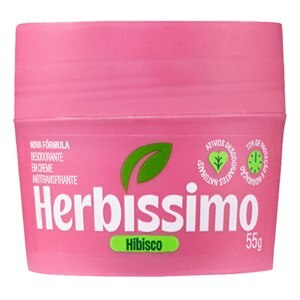 Desodorante Antitranspirante Creme Herbíssimo Hibisco 72h 55g