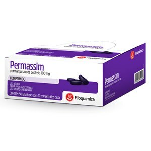 Permanganato De Potássio - Permassim 100Mg 10 Comprimidos