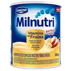 Milnutri Vitamina De Frutas Sabor Banana E Maçã 380G