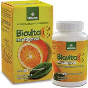 Vitamina C - Biovita C 500Mg 60 Comprimidos Mastigáveis