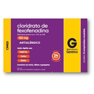 FEXOFENADINA 120MG 10 COMPRIMIDOS - CIMED - GENÉRICO