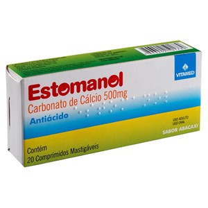 Estomanol Abacaxi 500Mg 20 Comprimidos Mastigáveis