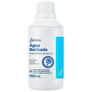 Água Boricada 30Mg/Ml 100Ml Farmax
