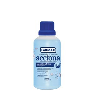 Removedor De Esmalte Solução À Base De Acetona Farmax 100Ml