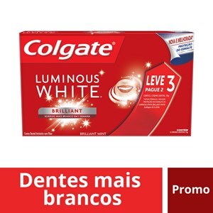 Creme Dental Colgate Luminous Brilliant White 70G - Leve 3 Pague 2