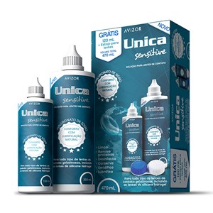Unica Kit Sensitive 350Ml + 120Ml Grátis + Estojo Para Lentes
