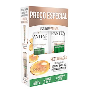 Kit Pantene Restauração Shampoo 400Ml + Condicionador 175Ml
