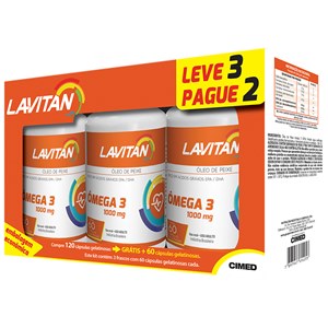 Lavitan Ômega 3 1000Mg 60 Cápsulas Leve 3 Pague 2