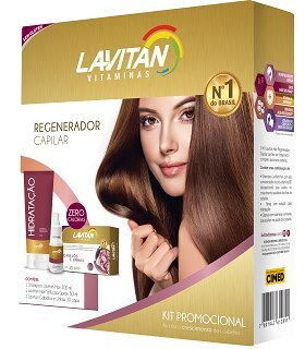 Kit Lavitan Hair Regenerador Capilar (30 Cápsulas + Shampoo 200Ml + Solução Spray 50Ml)