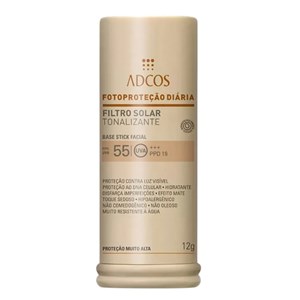 Protetor Solar Adcos Fps 55 Base Stick Beige 12G