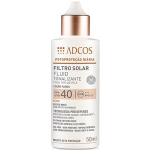 Protetor Solar Adcos Fps 40 Fluid Tonalizante Peach 50Ml
