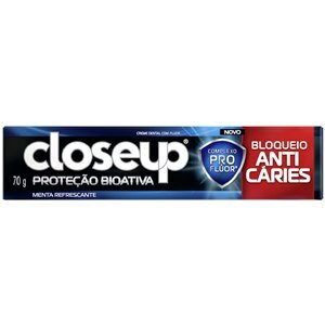 Creme Dental Closeup Proteção Bioativa Bloqueio Anticáries Menta Refrescante 70g