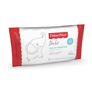 Toalhas Umedecidas Fisher-Price Bebê Com Perfume Com 50 Unidades