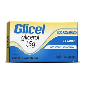 SUPOSITÓRIO DE GLICERINA GLICEL INFANTIL 6 UNIDADES