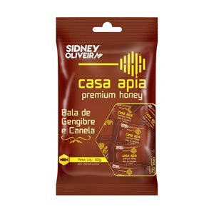 BALA DE GENGIBRE E CANELA CASA APIA 40G SIDNEY OLIVEIRA