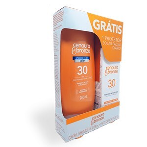Kit Protetor Solar Cenoura E Bronze Fps30 200Ml Grátis Protetor Solar Facial Cenoura E Bronze Fps30 50G