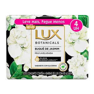 Kit Sabonete Glicerinado Lux Botanicals Buquê De Jasmim 85G 4 Unidades
