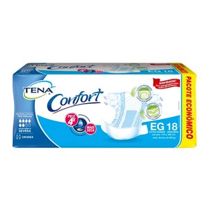 Fralda Geriátrica Tena Confort Pacote Econômico Eg 18 Unidades