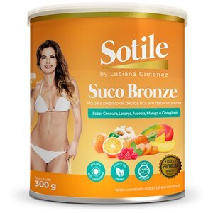 Sotile Suco Bronze Em Pó Sabor Laranja, Cenoura, Manga, Acerola E Gengibre By Luciana Gimenez 300G
