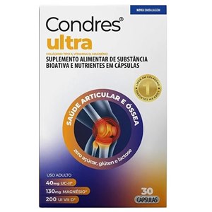 Condres Ultra - Colágeno Tipo Il + Vitamina D + Magnésio 30 Cápsulas