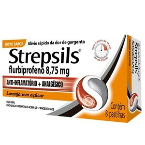 STREPSILS SABOR LARANJA 8 PASTILHAS