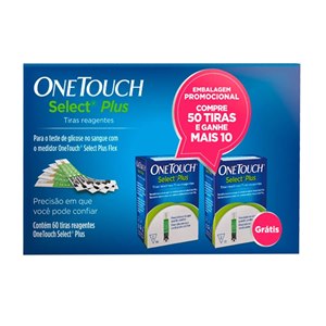 Tiras Onetouch Select Plus 50 Unidades E Ganhe 10 Tiras 