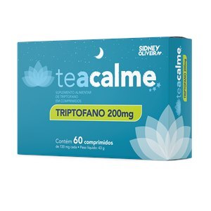 Triptofano 200Mg Teacalme 60 Comprimidos Sidney Oliveira