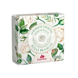 Sabonete Barra Vegetal Davene Rosas Brancas 200G 