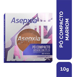 Maquiagem Antiacne Asepxia Pó Cor Marrom 10G