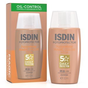 Protetor Solar Facial Isdin Fusion Water 5 Stars Colors Fps 50- Cor Média - 50Ml