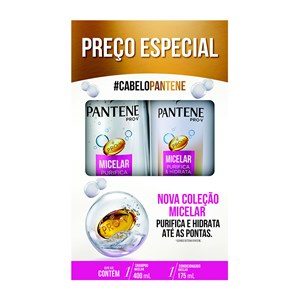 Kit Pantene Micelar Shampoo 400Ml + Condicionador 175Ml 