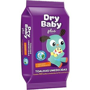 TOALHAS UMEDECIDAS DRY BABY PLUS 100 UNIDADES