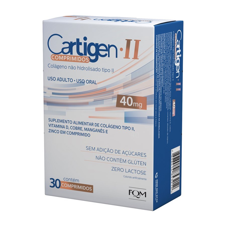 COLÁGENO TIPO II - CARTIGEN II 30 COMPRIMIDOS - Ultrafarma