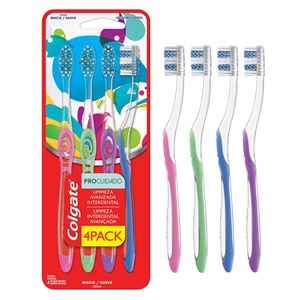 Escova Dental Colgate Pro Cuidado 4 Unidades
