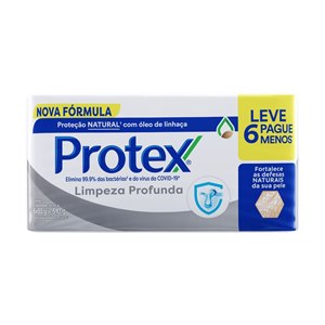 Sabonete Em Barra Protex Limpeza Profunda 510G Leve 6 Pague Menos