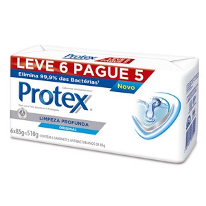 Sabonete Em Barra Protex Limpeza Profunda 510G Leve 6 Pague Menos