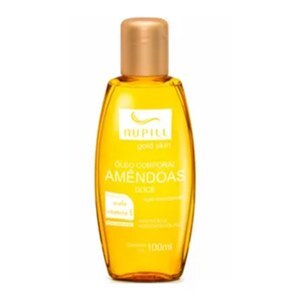 Óleo Corporal De Amêndoa  Avelã Gold Skin + Vitamina E Nupill 100Ml