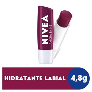 Nivea Hidratante Labial Amora Shine Hidratação Profunda 4,8 G